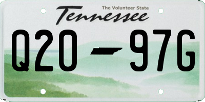 TN license plate Q2097G