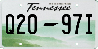 TN license plate Q2097I