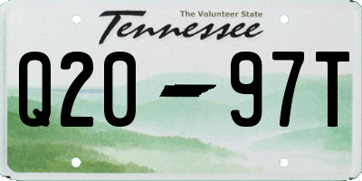 TN license plate Q2097T
