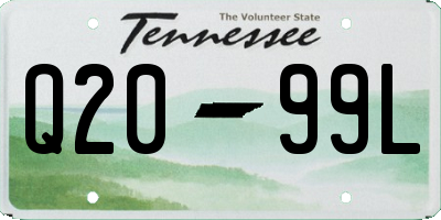TN license plate Q2099L