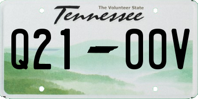 TN license plate Q2100V