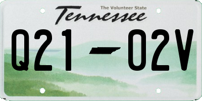 TN license plate Q2102V