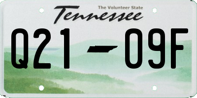 TN license plate Q2109F