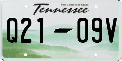 TN license plate Q2109V