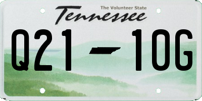 TN license plate Q2110G
