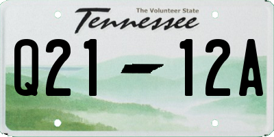 TN license plate Q2112A