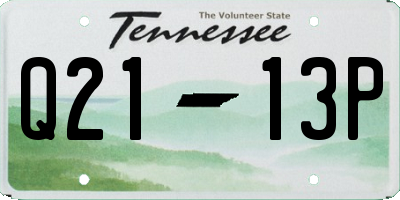 TN license plate Q2113P