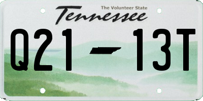 TN license plate Q2113T