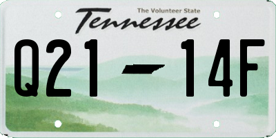 TN license plate Q2114F