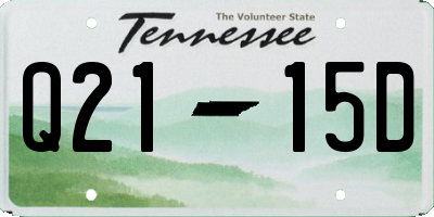 TN license plate Q2115D