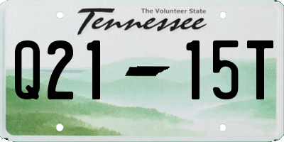 TN license plate Q2115T