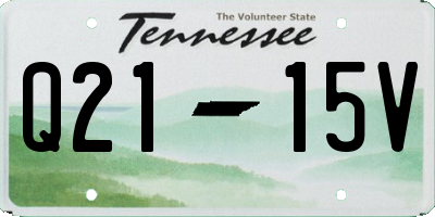 TN license plate Q2115V