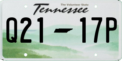 TN license plate Q2117P