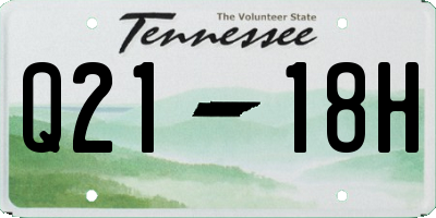 TN license plate Q2118H