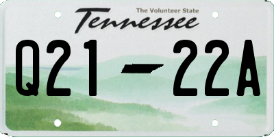 TN license plate Q2122A