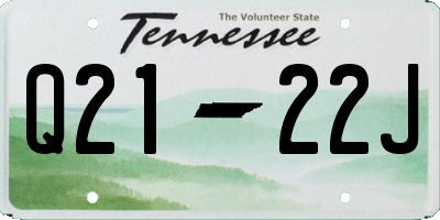 TN license plate Q2122J