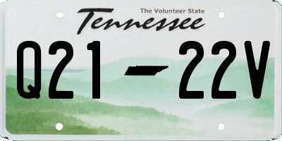 TN license plate Q2122V