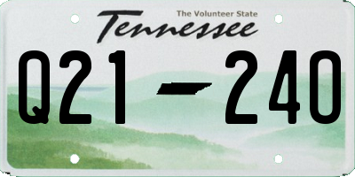 TN license plate Q2124O