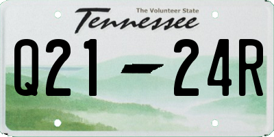 TN license plate Q2124R
