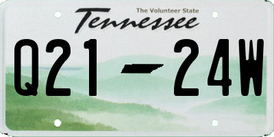 TN license plate Q2124W