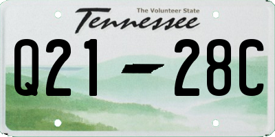 TN license plate Q2128C