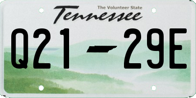 TN license plate Q2129E