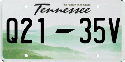 TN license plate Q2135V