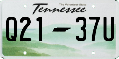TN license plate Q2137U