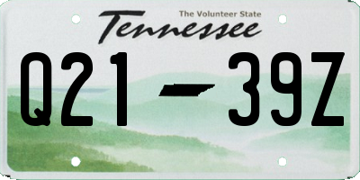 TN license plate Q2139Z