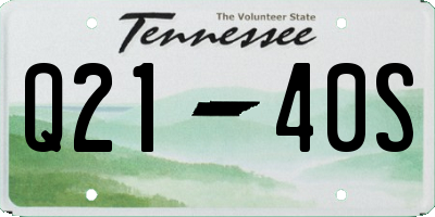 TN license plate Q2140S