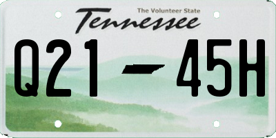 TN license plate Q2145H