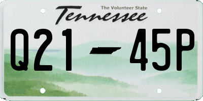 TN license plate Q2145P