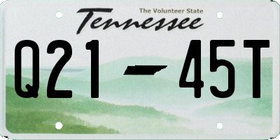 TN license plate Q2145T