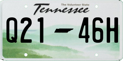 TN license plate Q2146H