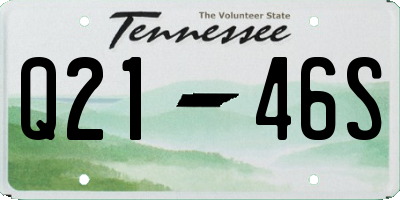 TN license plate Q2146S