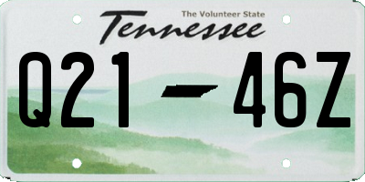 TN license plate Q2146Z
