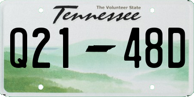 TN license plate Q2148D