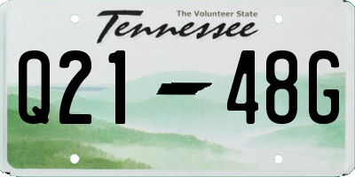 TN license plate Q2148G