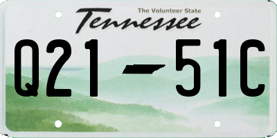 TN license plate Q2151C