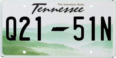 TN license plate Q2151N