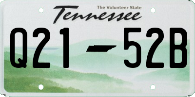 TN license plate Q2152B