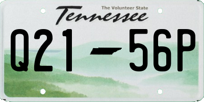 TN license plate Q2156P