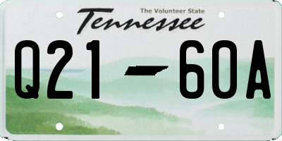 TN license plate Q2160A