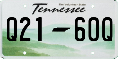 TN license plate Q2160Q