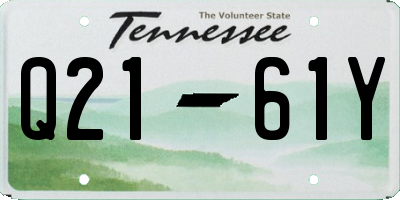 TN license plate Q2161Y