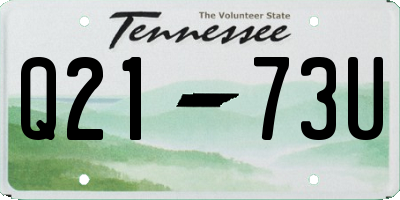 TN license plate Q2173U