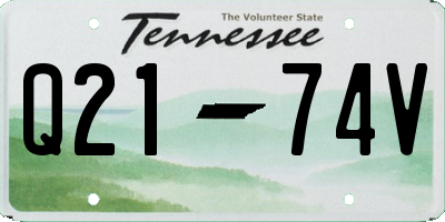 TN license plate Q2174V