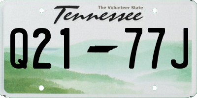 TN license plate Q2177J