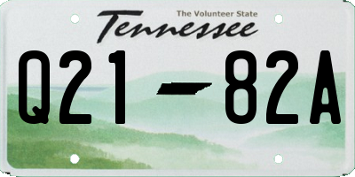 TN license plate Q2182A