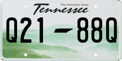 TN license plate Q2188Q